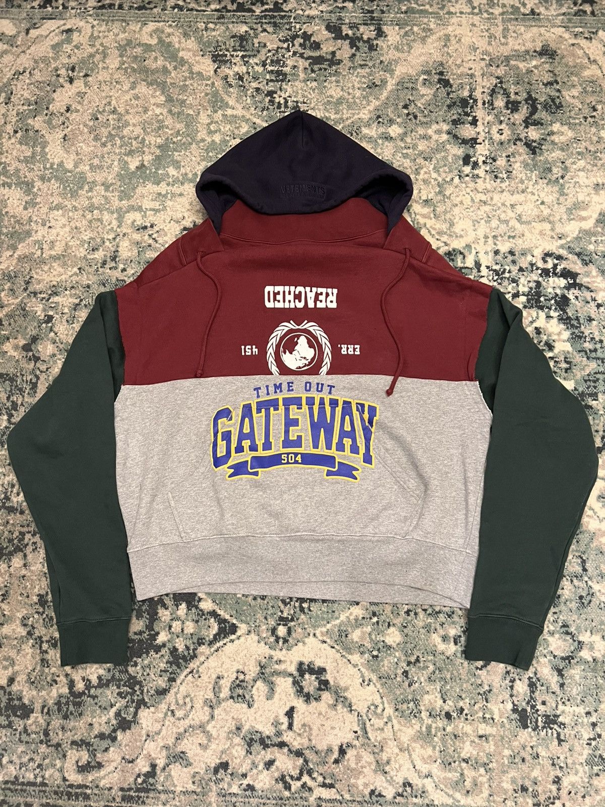 Vetements Reconstructed Upsidedown Gateway University Hoodie T-Shirts, Sweatshirt | FlexRushtees.com