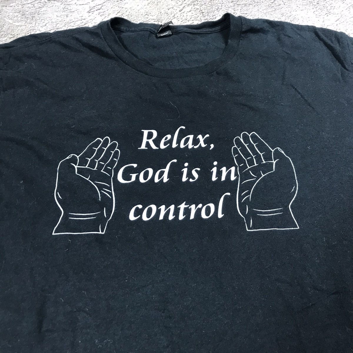 Vintage Y2k Adult Relax God Is In Control Slogan Tee Hoodie, Sweatshirt | FlexRushtees.com
