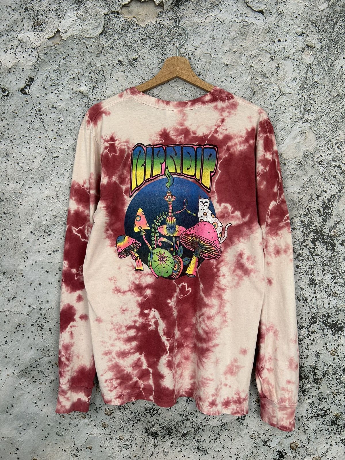 Ripndip Tie Dye Longsleeve Mushroom Streetwear Skate Hype