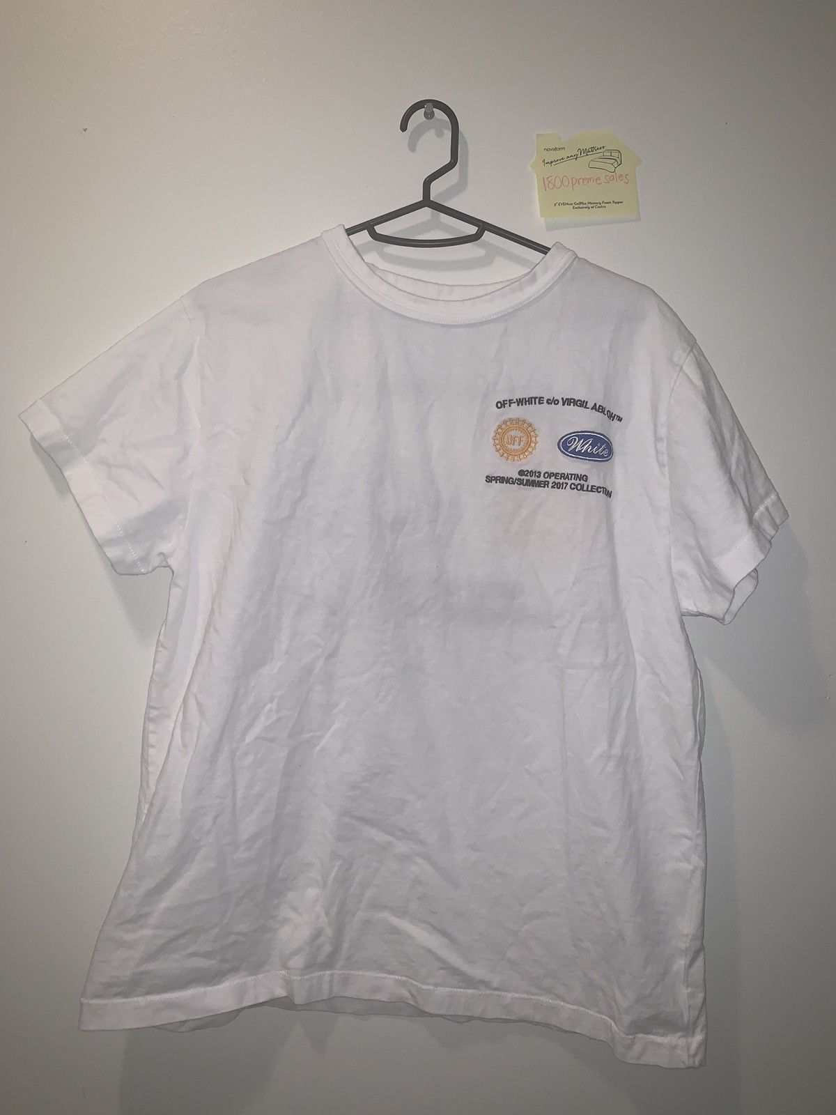 White Off White Work Tee Hoodie, Sweatshirt | FlexRushtees.com