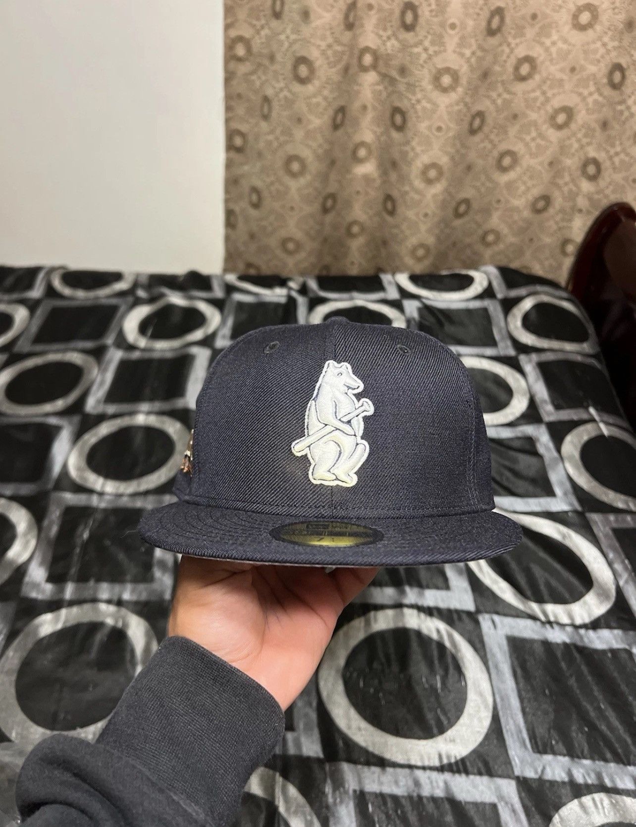 New Era Chicago Cubs Navy New Era 59fifty Fitted 7 1 4 Side Patch