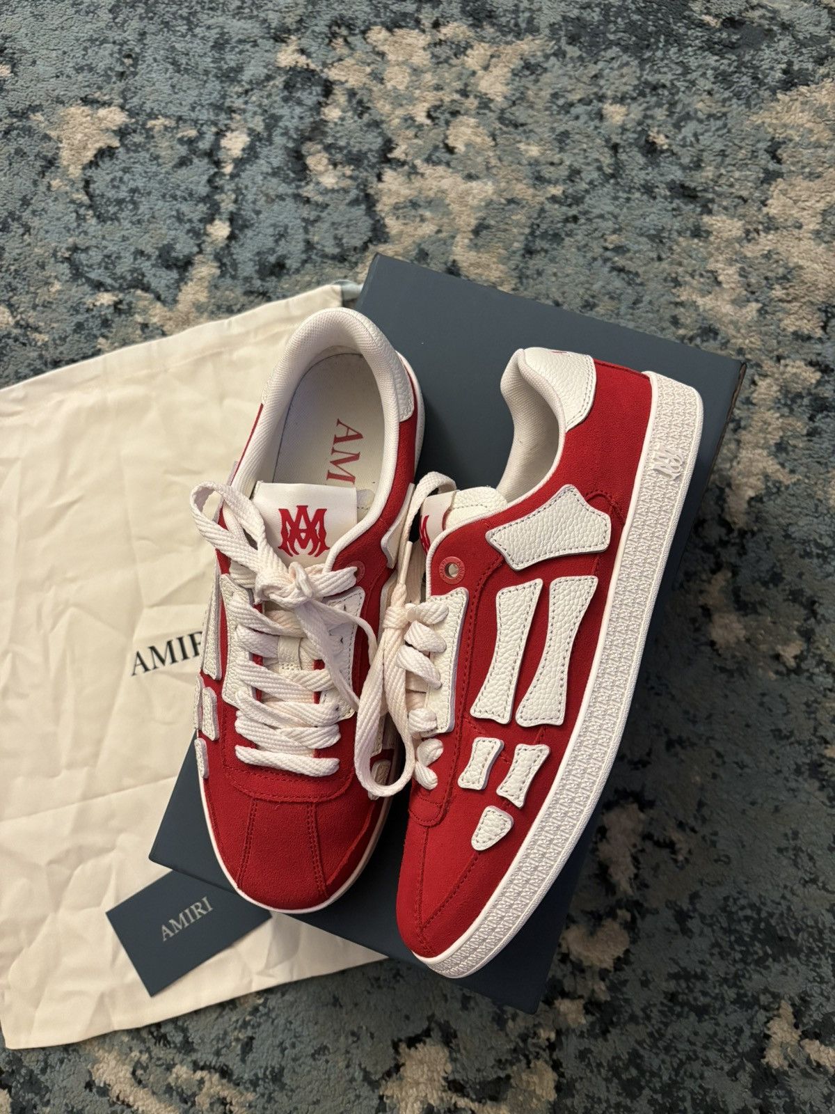 Amiri Pacific Bones Sneakers Size 9 Worn Lightly Og All
