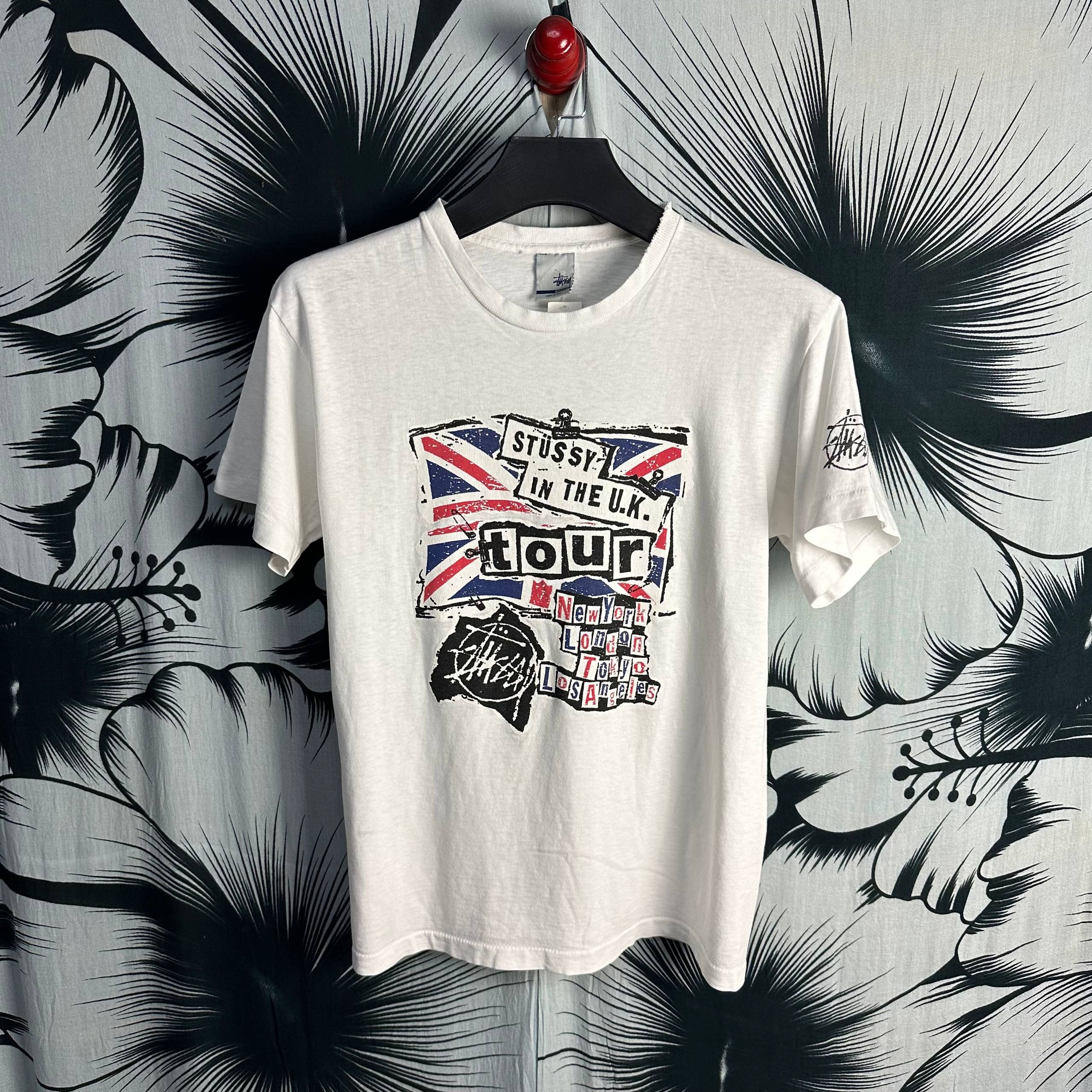 Vintage 90s Stussy Punk Anarchy Uk T Shirt Hoodie, Sweatshirt | FlexRushtees.com