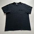 Vintage 90s Fruit Of The Loom Pocket T Shirt Xl Faded Black