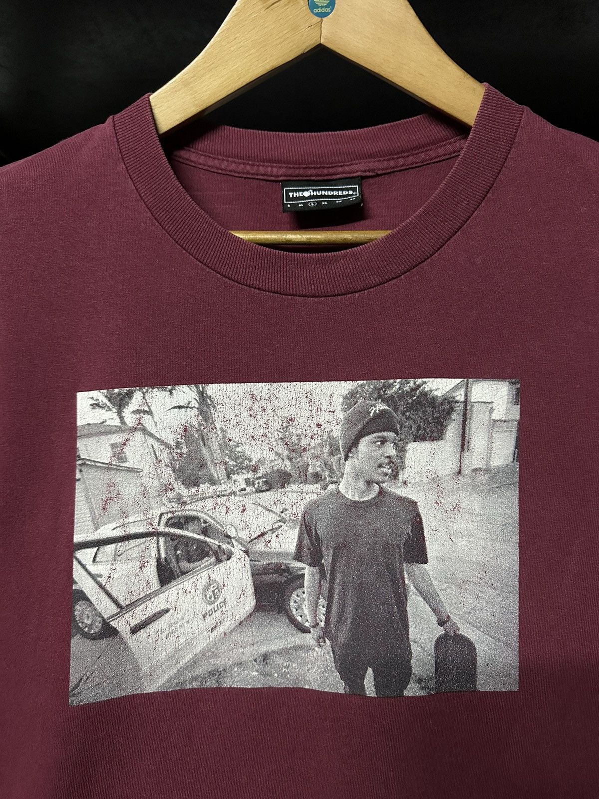 Vintage The Hundreds Skateboard Police Faded Tee Hoodie, Sweatshirt | FlexRushtees.com
