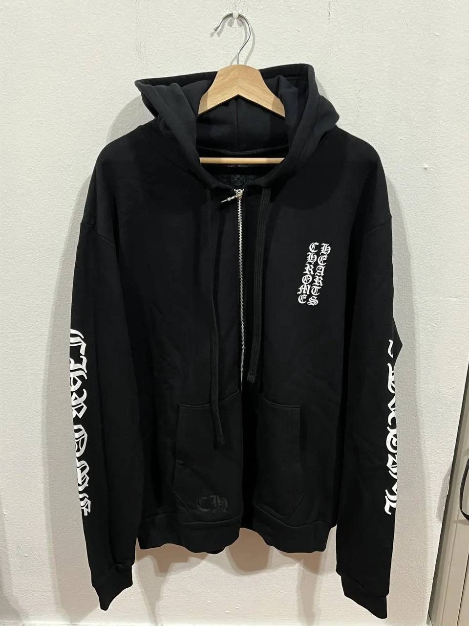Hearts Chrome Hearts Vertical Logo Hoodie