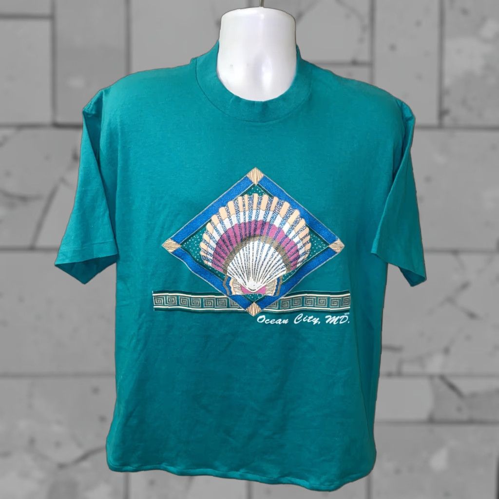 Altea Vintage Msp Gold Teal T Shirt Ocean City Mens Xl Short Sleeve Size Xl