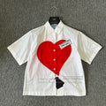 Prada Valentine S Day Limited Love Slogan Shirt Short Slee