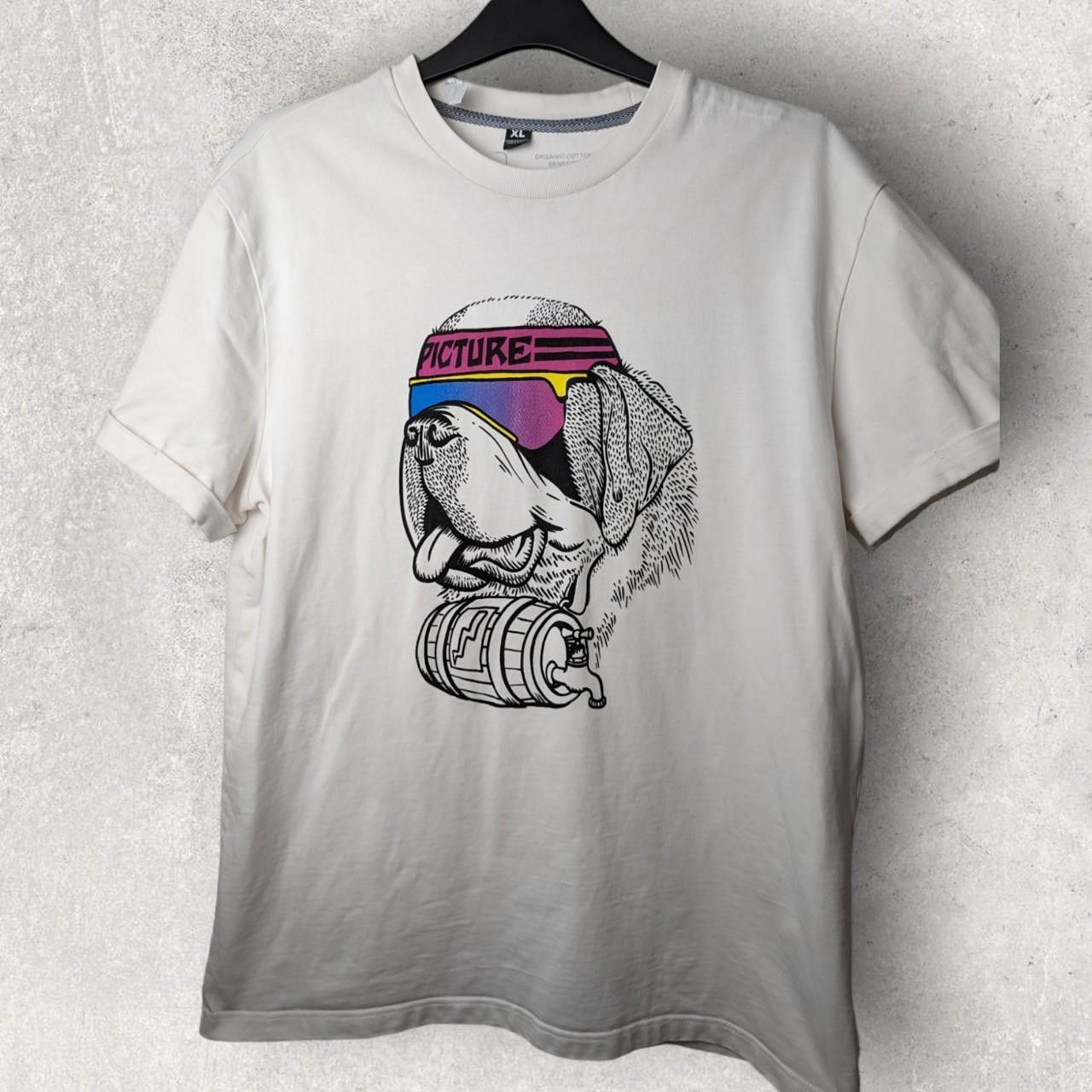 Designer X Vintage White T Shirt Picture Georges Tee Funky Dog