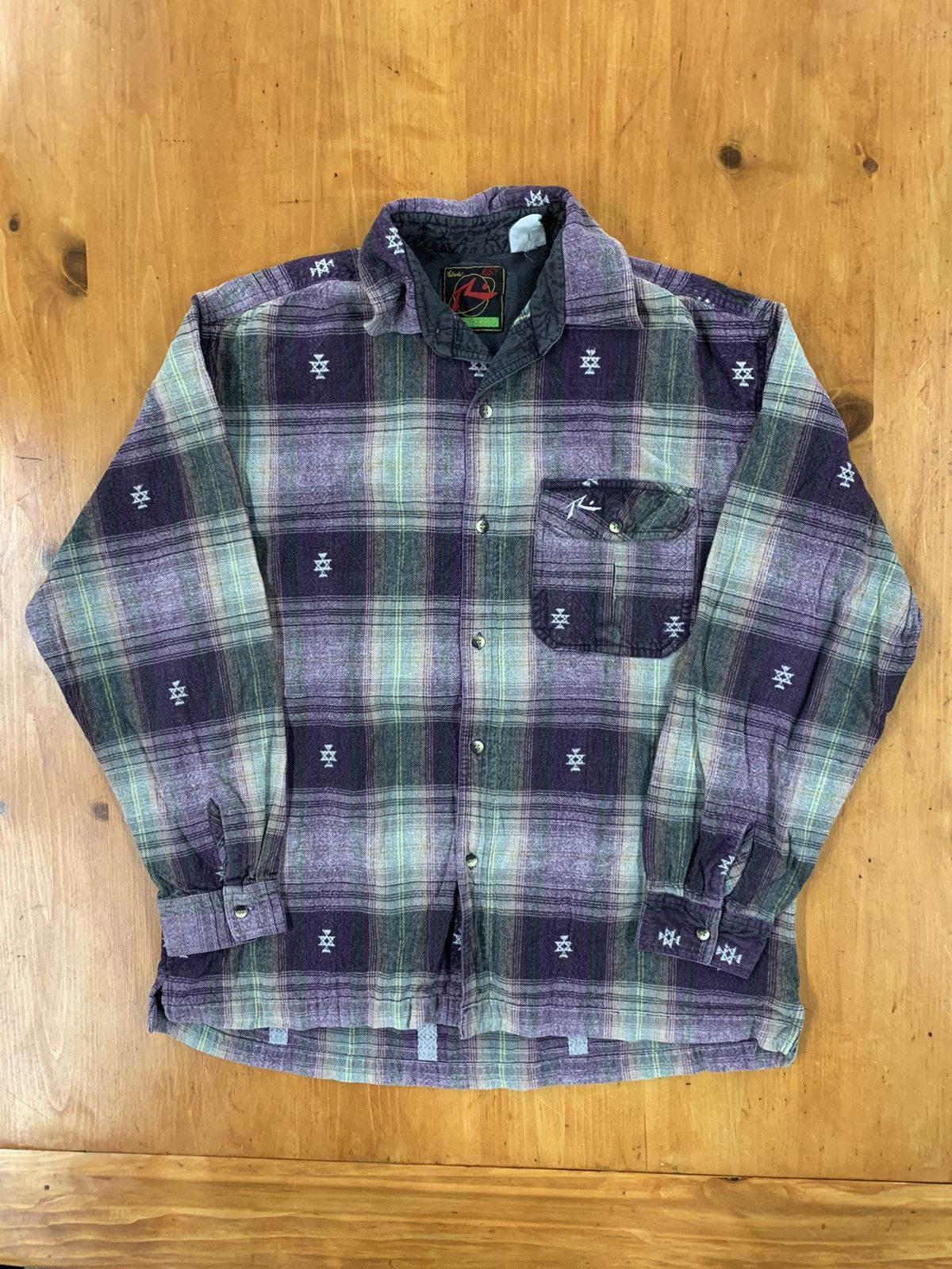 Vintage Flannel Rusty Aztec Flannel