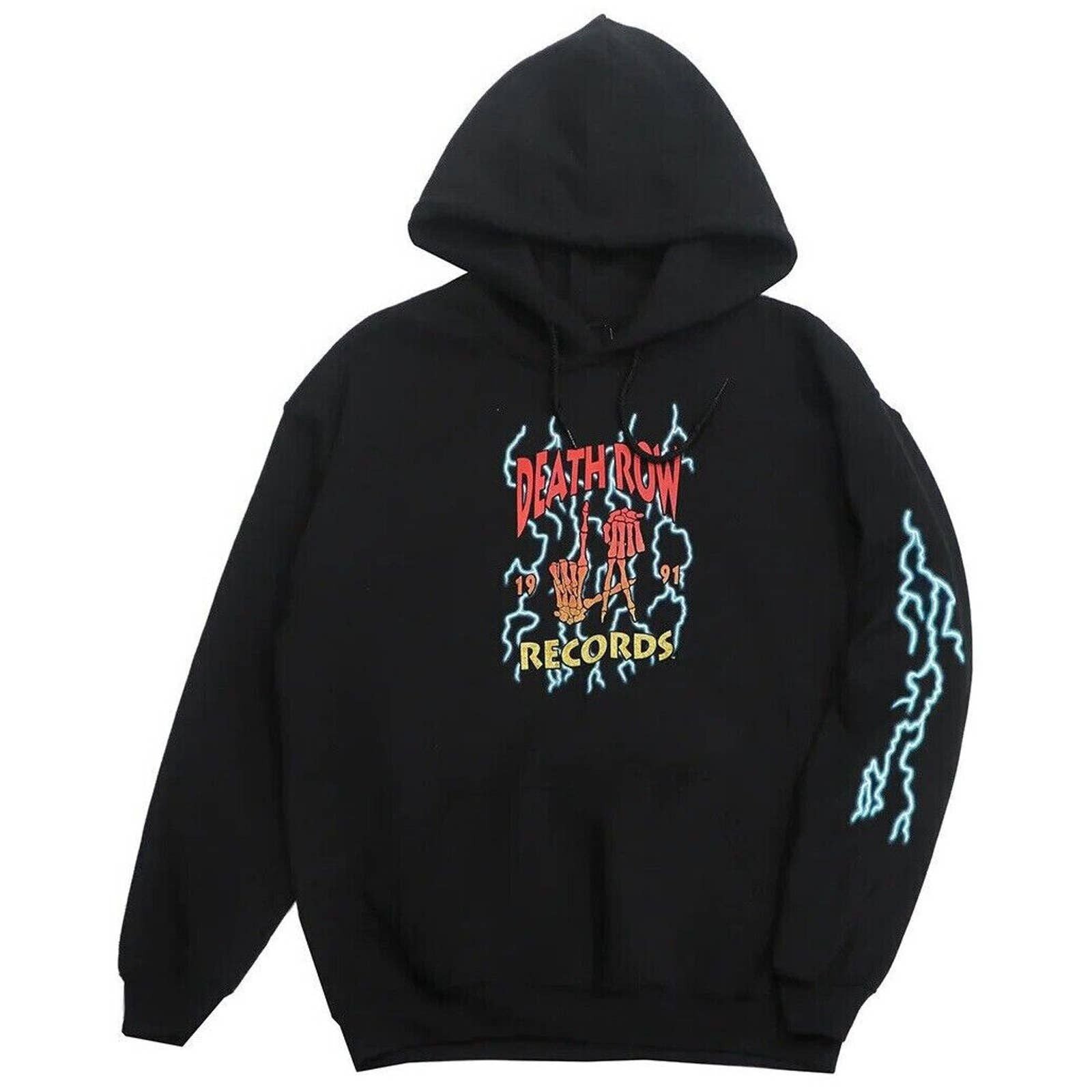 Row Records Death Row Records Men S 1991 Electric Graphic Logo Hoodie T-Shirts, Sweatshirt | FlexRushtees.com