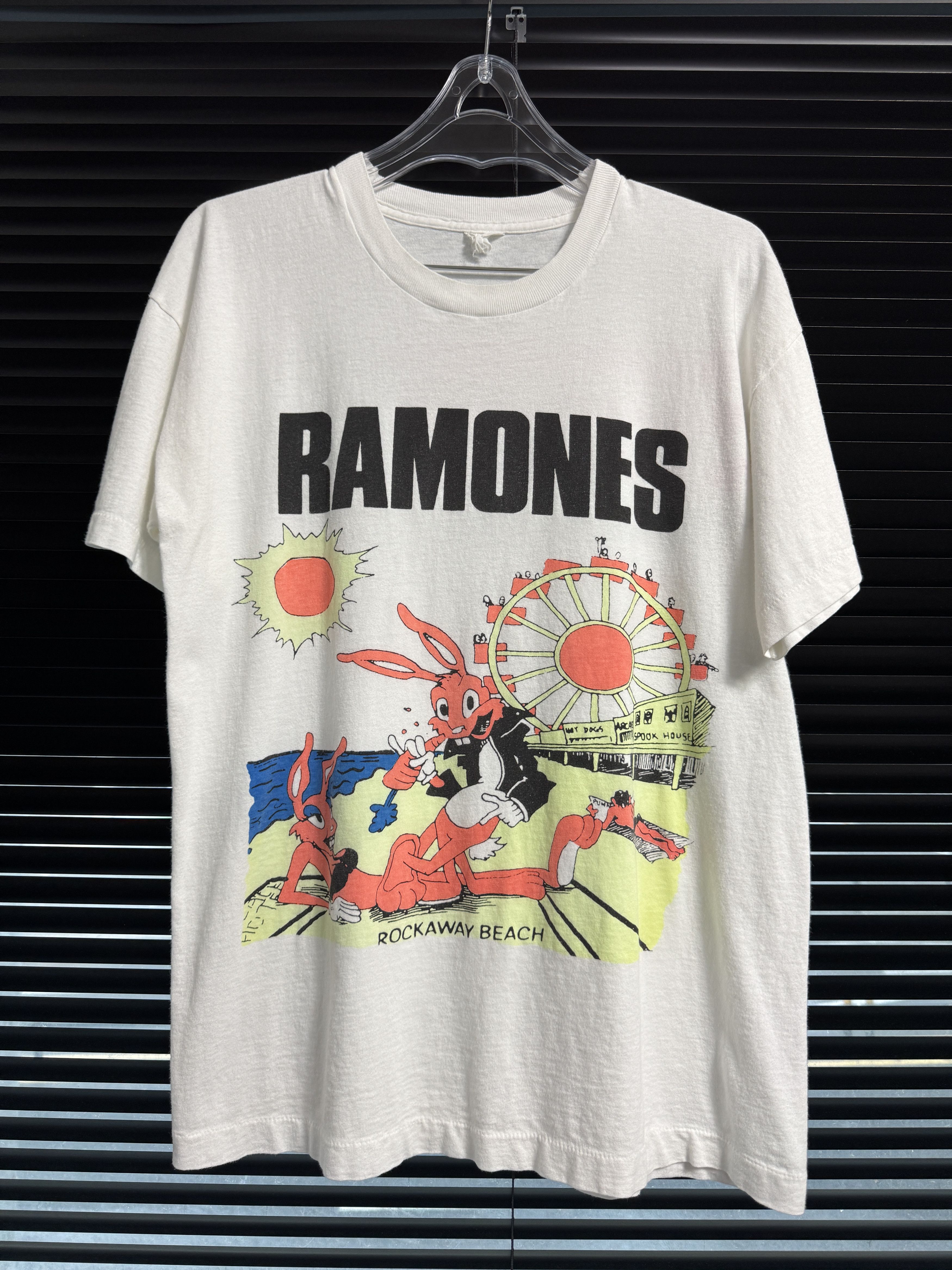 Band Tees Vintage 80s Ramones Rockaway Beach Tee Shirt