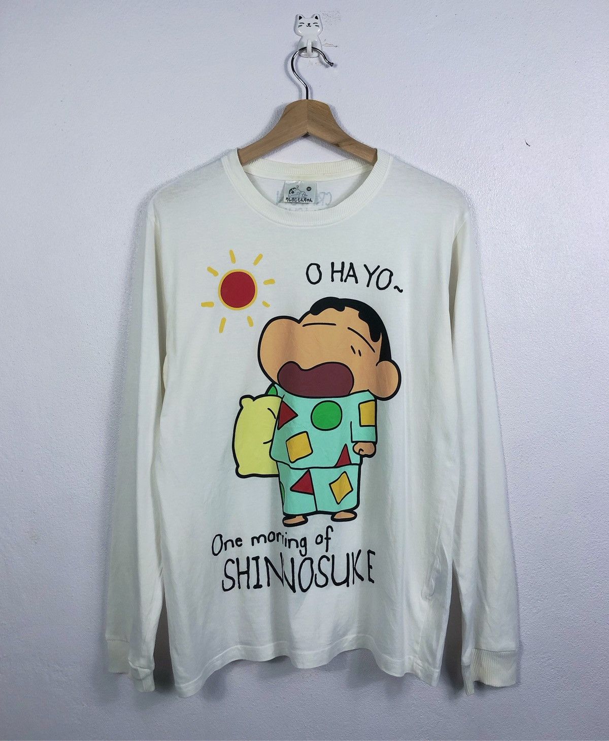 Anime Rare Vintage Crayon Shinchan Japan Ls Tee Hoodie, Sweatshirt | FlexRushtees.com