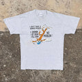 Vintage 90s Funny Print Tshirt Humour Screen Stars Grey Hoodie, Sweatshirt | FlexRushtees.com