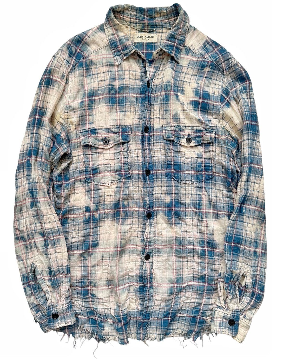 Saint Laurent Paris Rare 2016 Surf Sound Runway Bleach Flannel