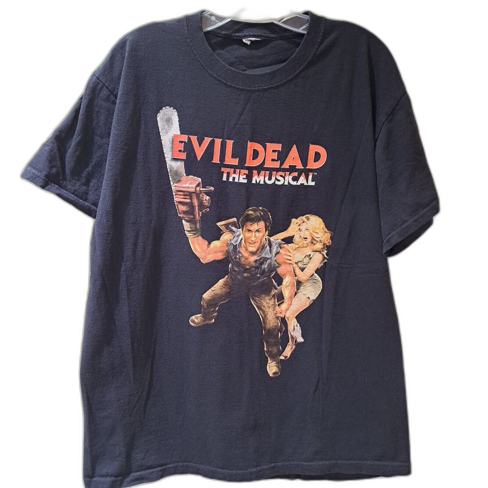 Vintage Evil Dead The Musical Vintage T Shirt Groovy Black Size L