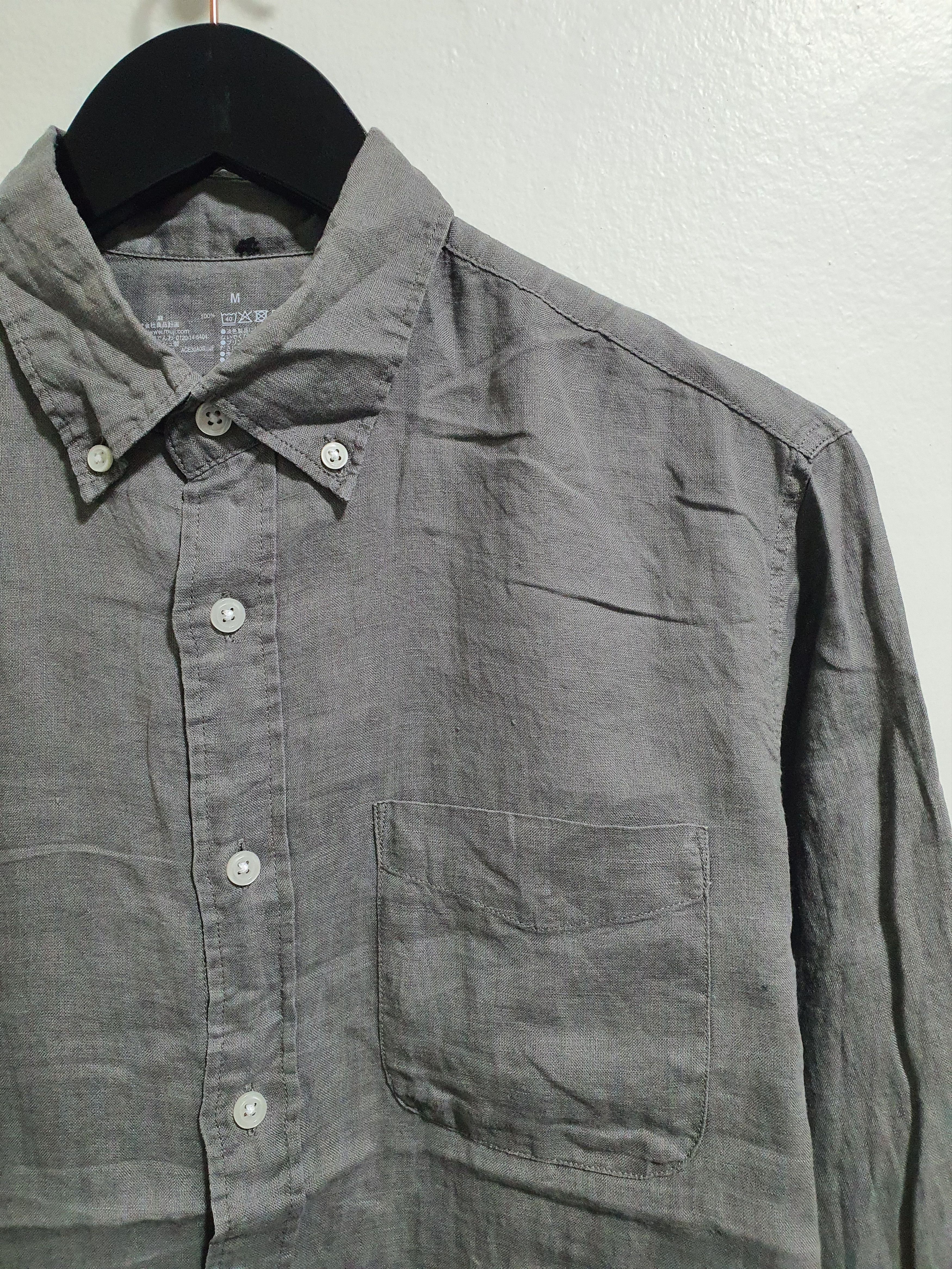 Muji 22 26 5 Cool Thin Material 3 Quaretr Sleeve Shirt