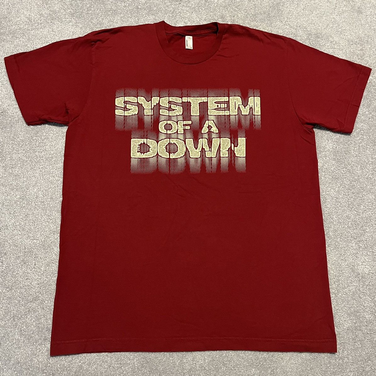 Band Tees Vintage 2000s System Of A Down Blurry Logo Band Tee Nu Metal Hoodie, Sweatshirt | FlexRushtees.com