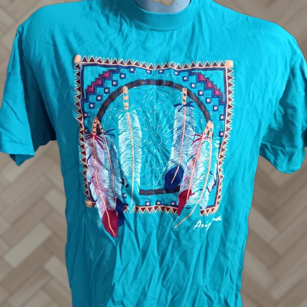 Vintage Aztec Dreamcatcher T Shirt Men S M Turquoise User Vintage Aztec Dreamcatcher T Shirt
