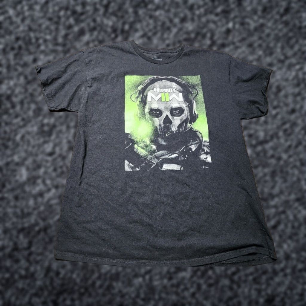 Vintage Black Mens Xl Call Of Duty Modern Warfare 2 Short Sleeve T Shirt