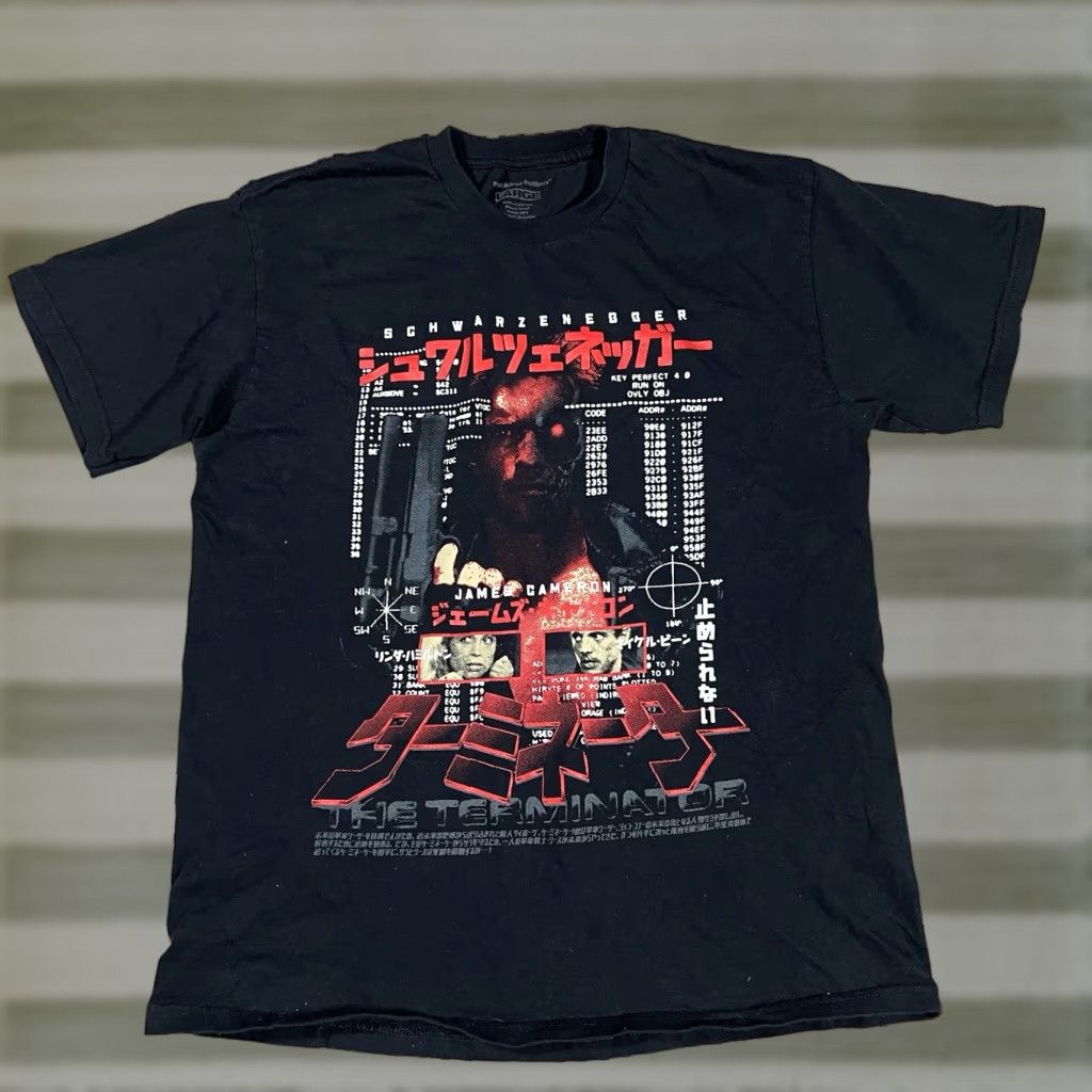 Fotten Vintage Rucking Fotten Men T Shirt Large Black Graphic Print Movie Terminator Arnold