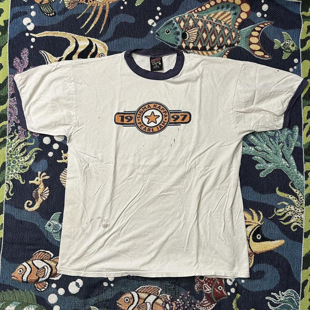 Vintage 1997 Pearl Jam Sigma Kappa Sorority Ringer T Shirt Hoodie, Sweatshirt | FlexRushtees.com