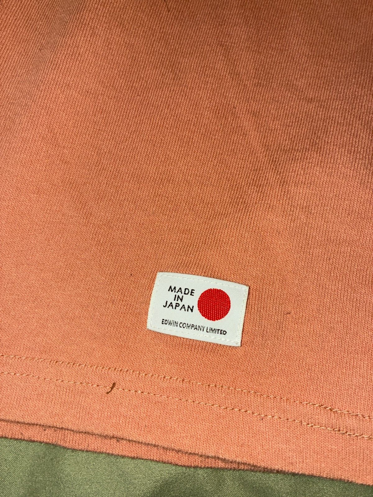 Edwin Made In Japan Boxy Tee Orange Hoodie, Sweatshirt | FlexRushtees.com