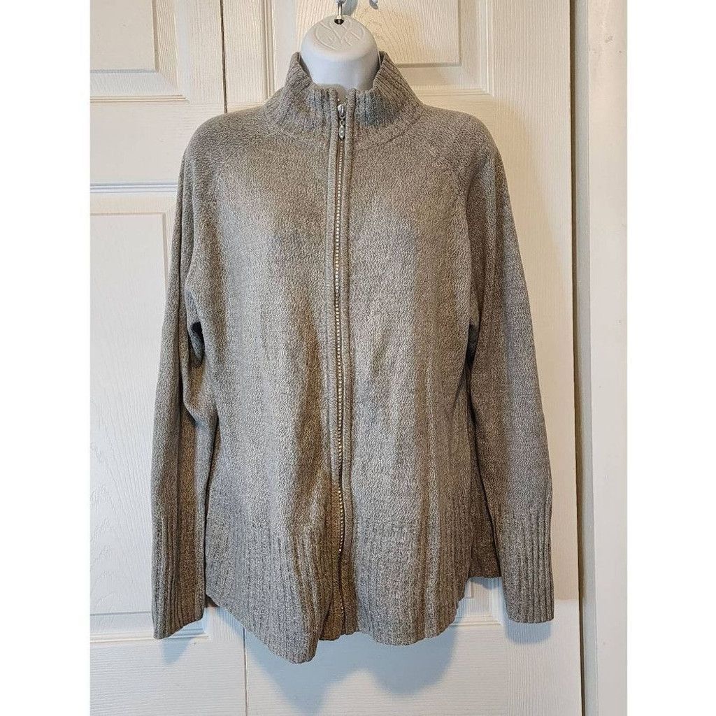 Quacker Factory Quaker Factory Gray Fuzzy Cardigan