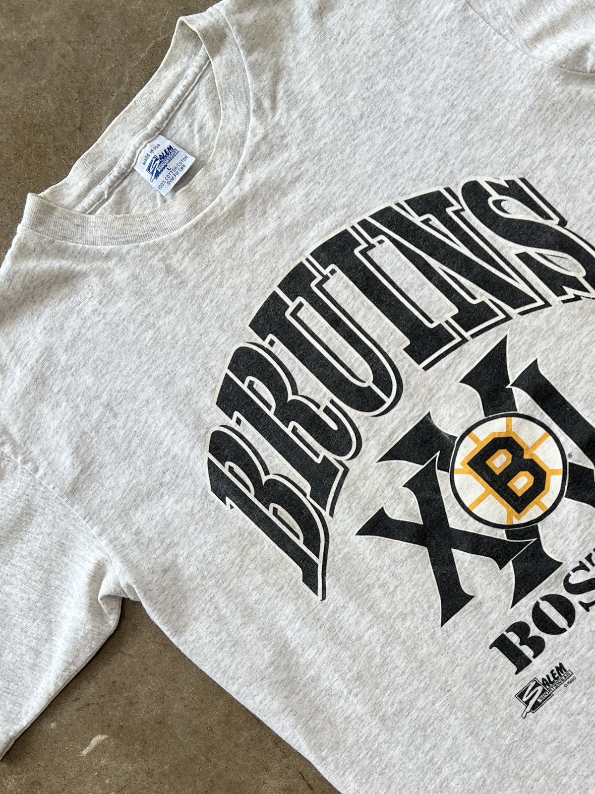 Vintage 1990 Nhl Hockey Boston Bruins Tee Large Hoodie, Sweatshirt | FlexRushtees.com