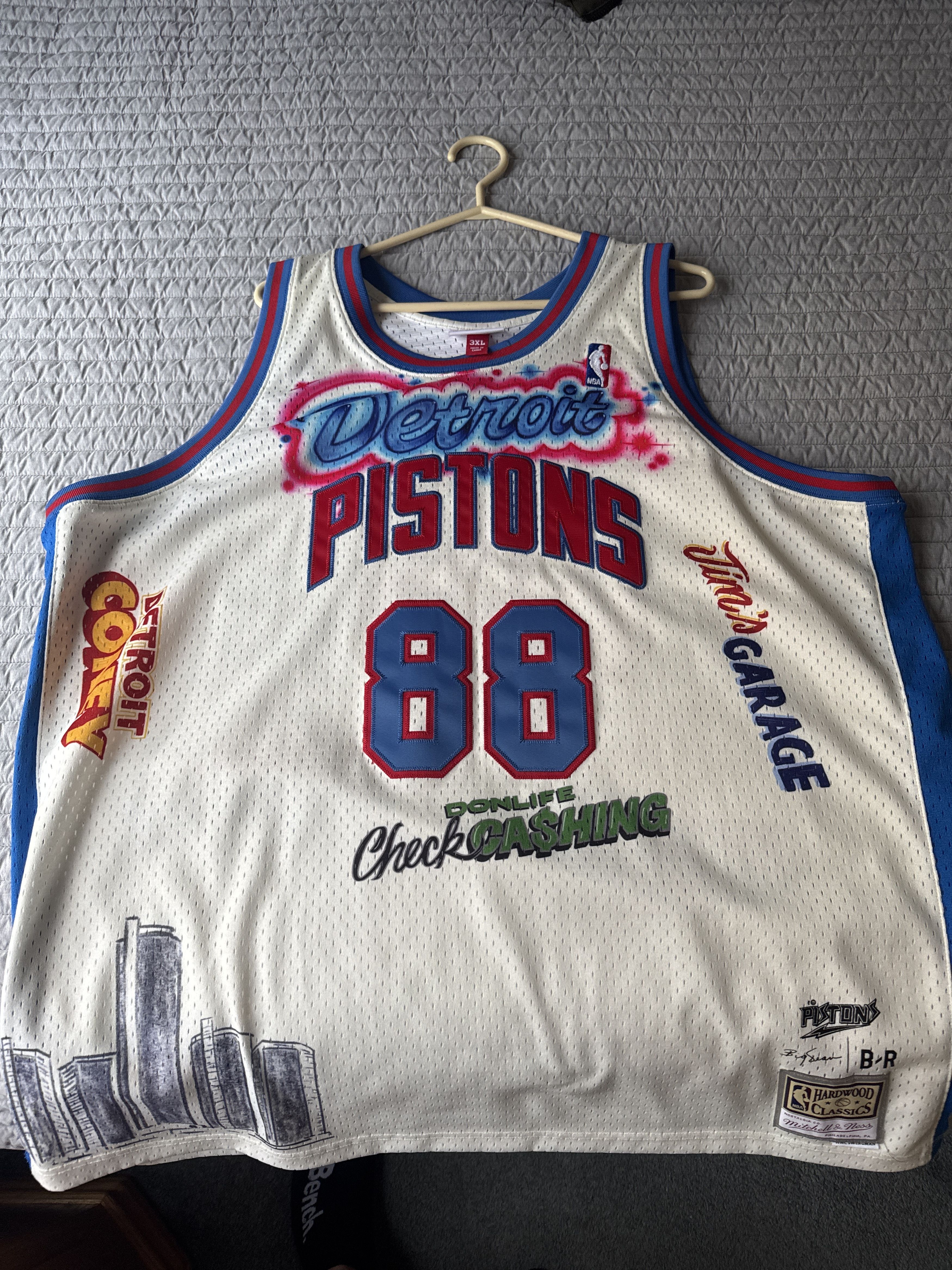 Mitchell And Ness Pistons Jersey Xxxl