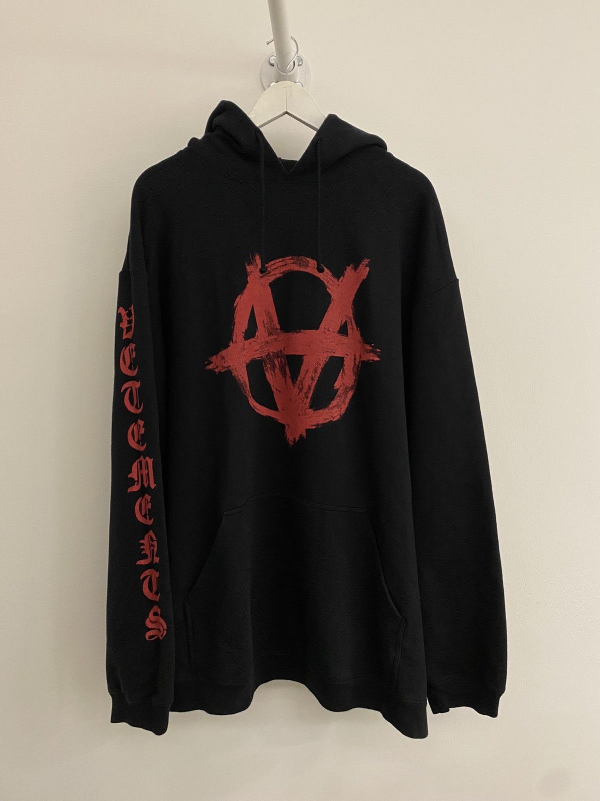 Vetements Anarchy Hoodie Black S Oversized 2020 T-Shirts, Sweatshirt | FlexRushtees.com