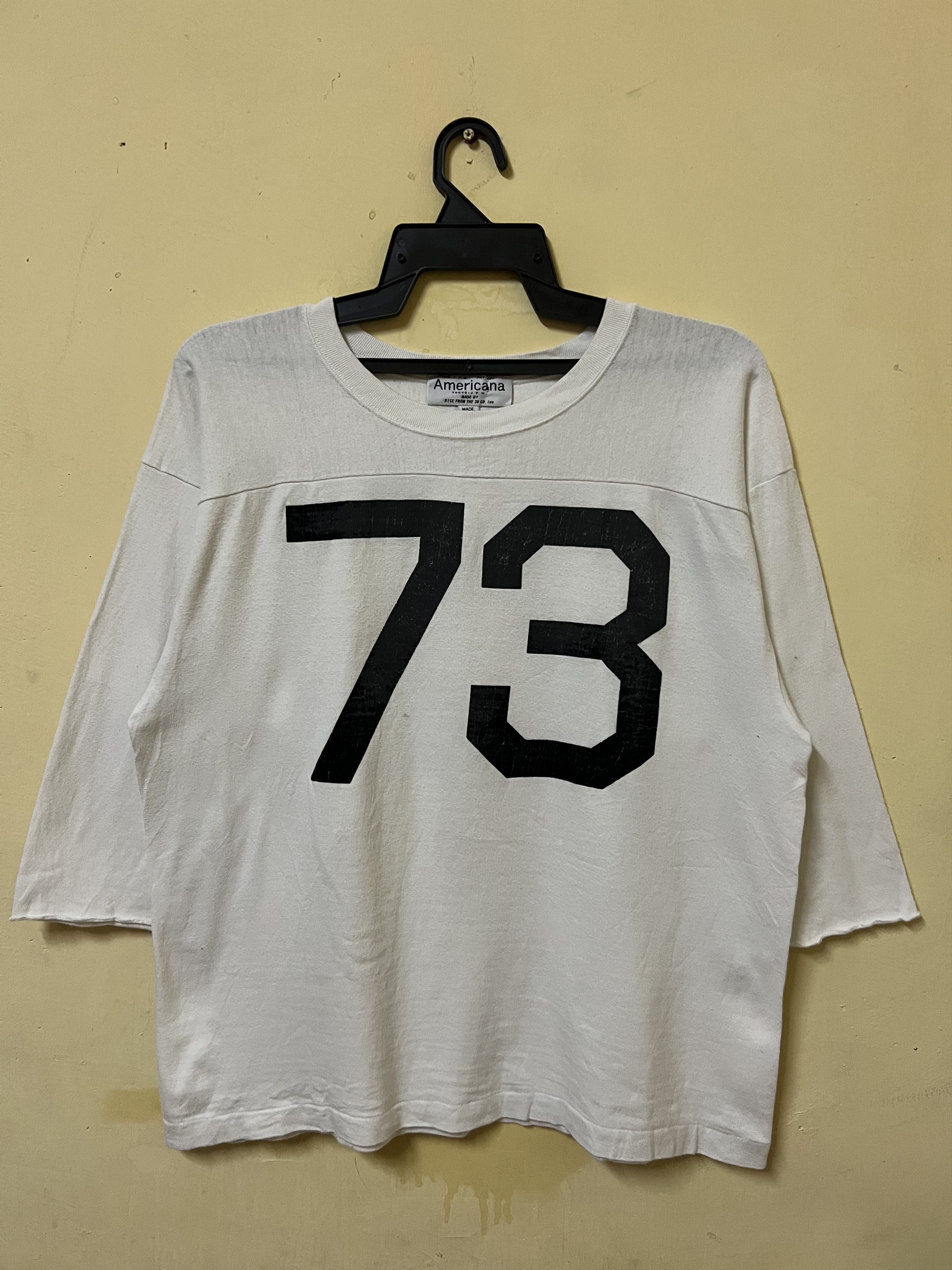 Japanese Brand Americana 73 Tokyo Japan 3 Quater Vintage Tee