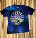 Blue Liquid Blue Alice In Wonderland Psychedelic Cat Tie Dye Tee