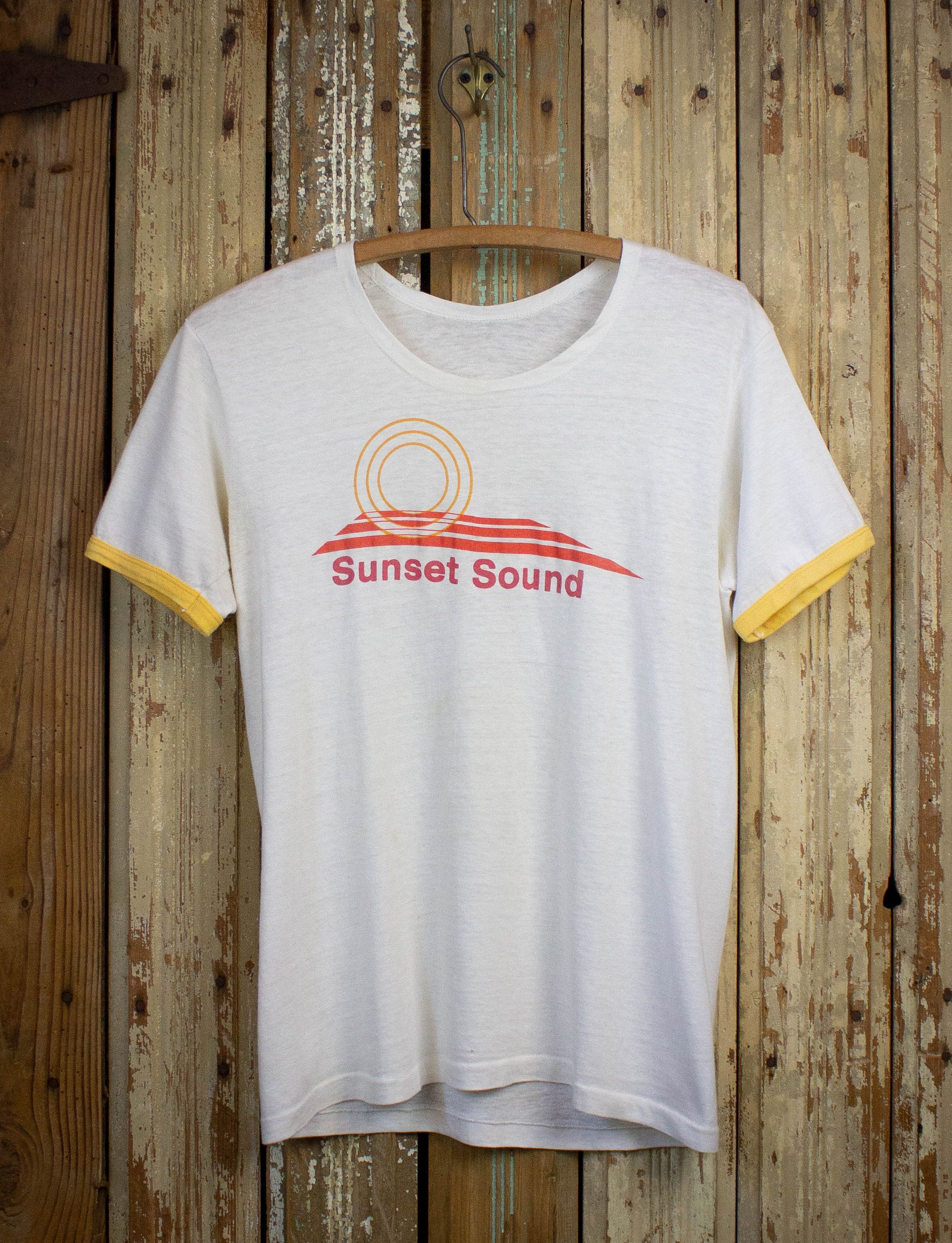 Vintage Sunset Sound Studios Graphic Ringer T Shirt 70s