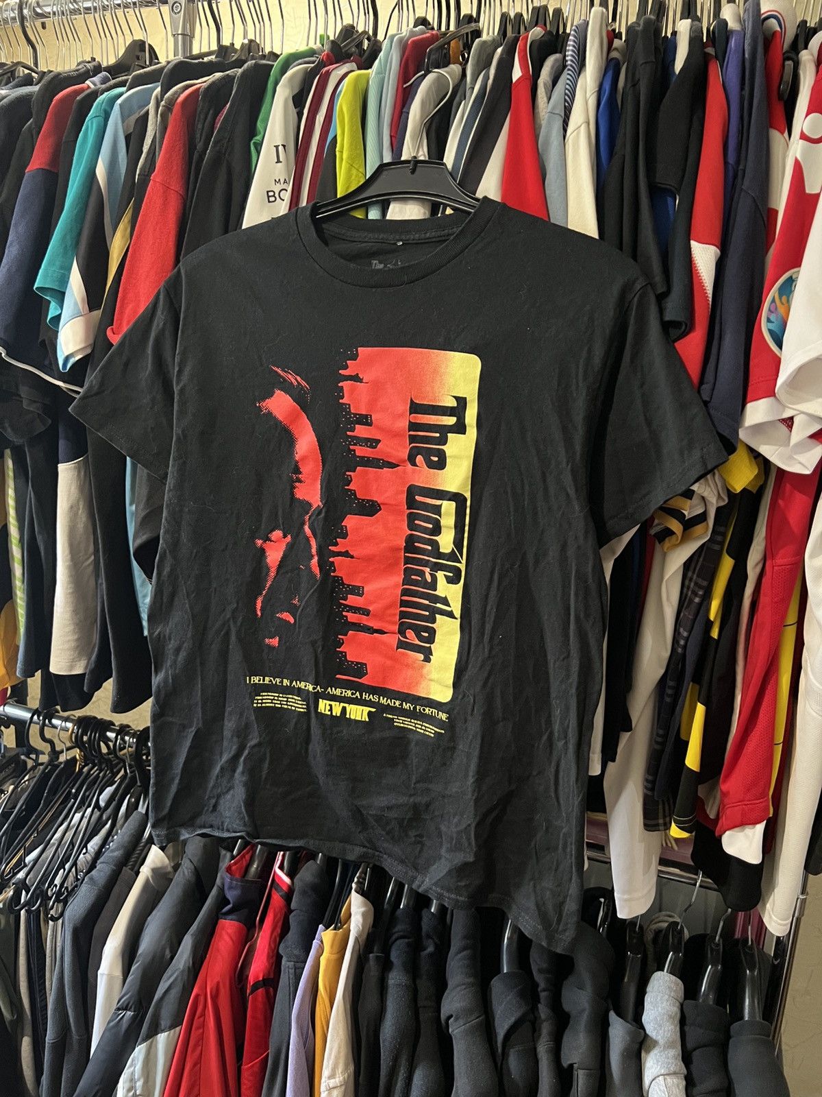 Band Tees Vintage The God Father Aop Band Movie Promo T Shirt Graphic