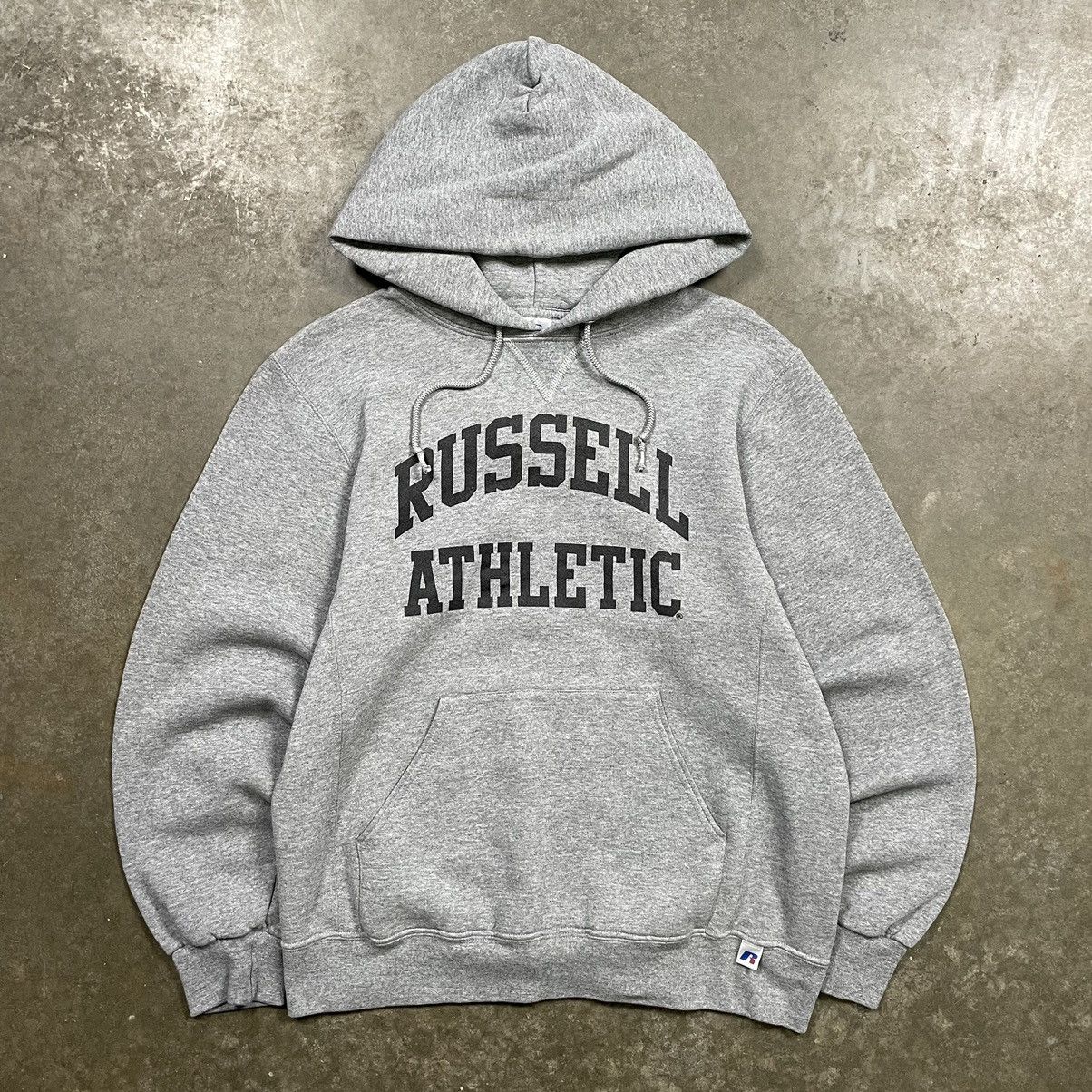 Vintage Russell Athletic College Arc Spell Out Hoodie 90s