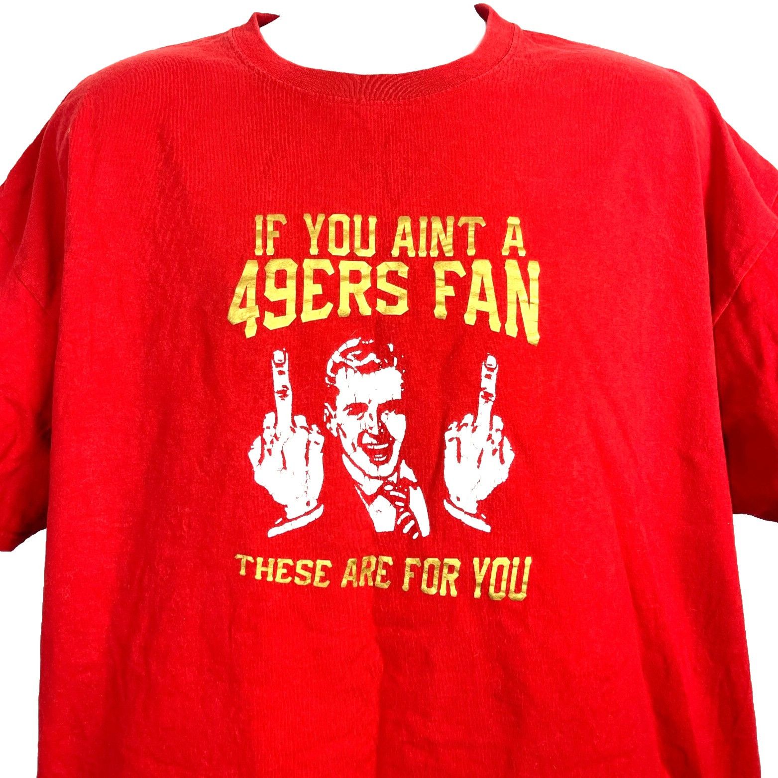 Gildan Sf 49ers Fan Double Flip Off Bird Mens T Shirt Size Xxl Thes Hoodie, Sweatshirt | FlexRushtees.com