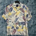 Bahama Tommy Bahama Camp Shirt Hawaiian Short Sleeve Multicolor Floral Island Zone Mens L Beac