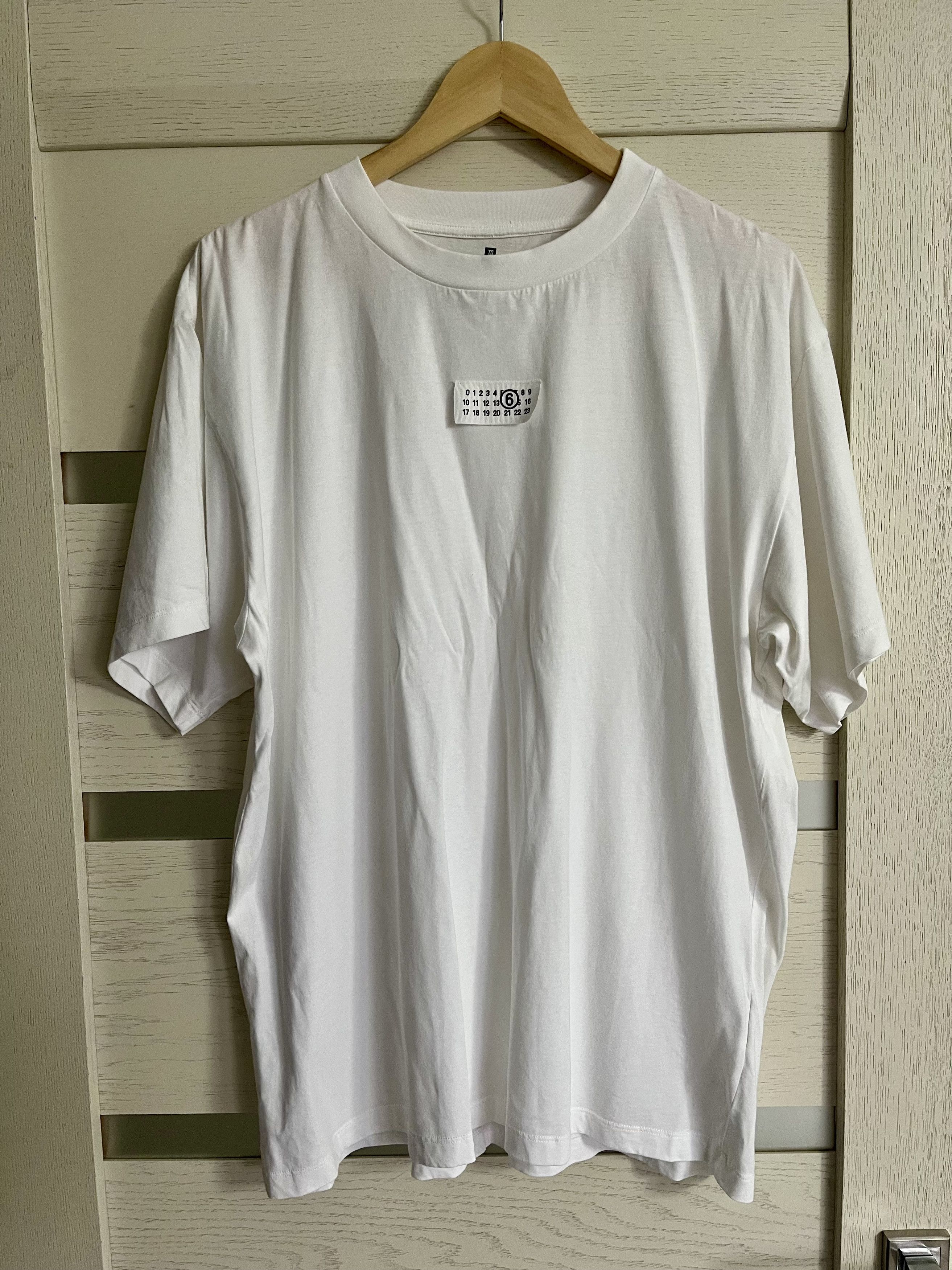 Margiela Mm6 Maison Margiela Cotton White T Shirt Hoodie, Sweatshirt | FlexRushtees.com