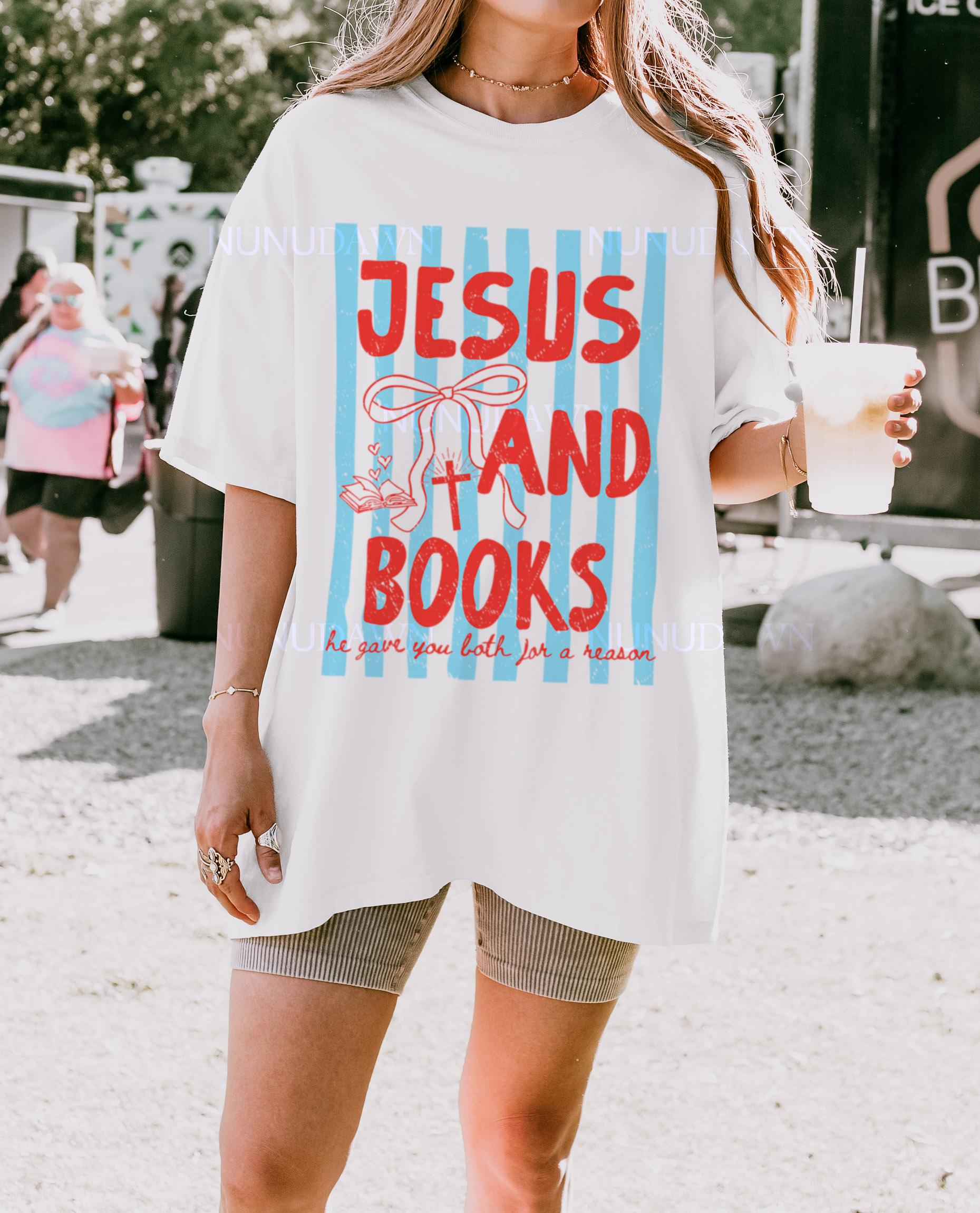 Christian Book Lover Comfort Colors Tee Bookworm Faith Jesus Books Reading (3)