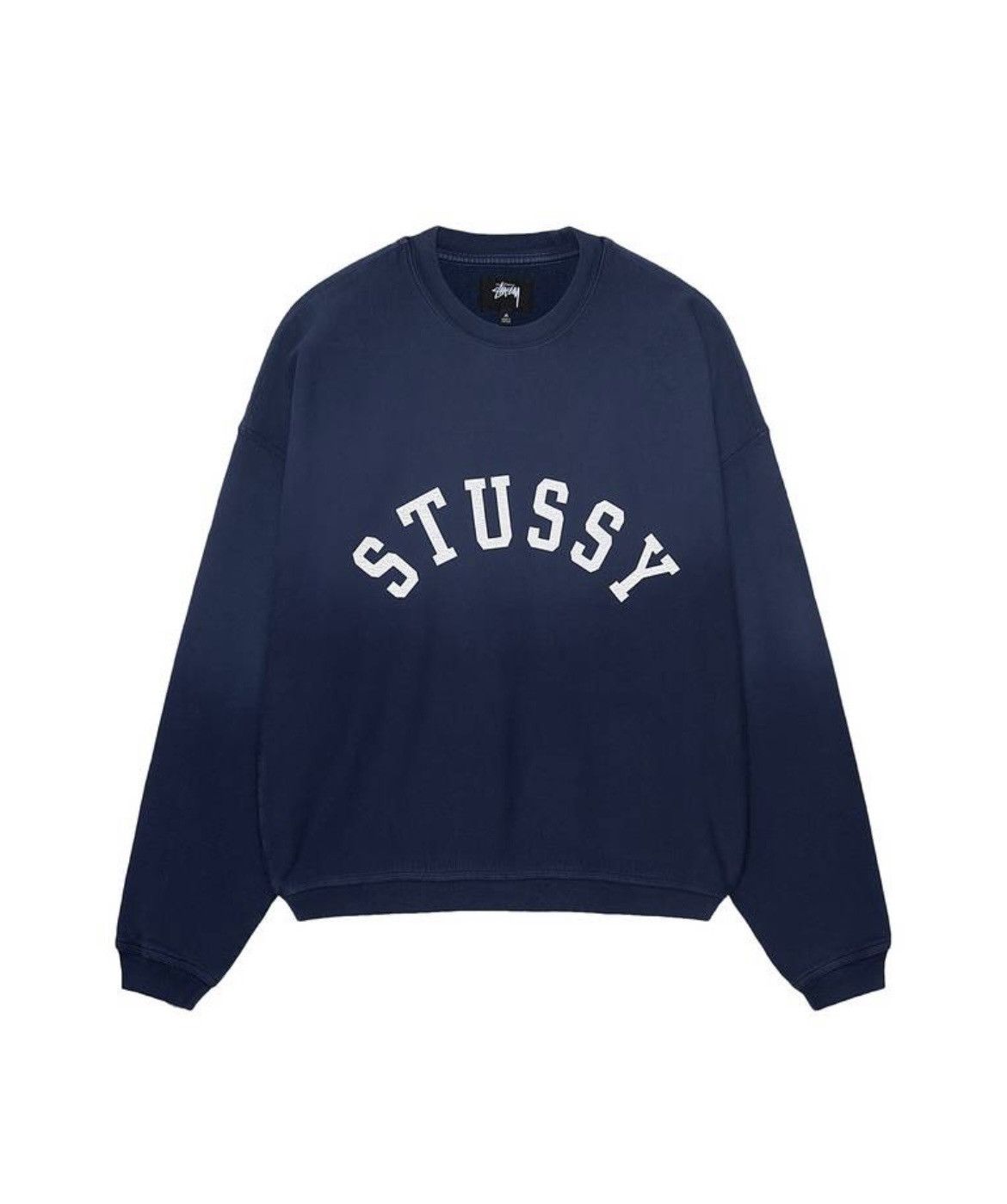 Stussy Sun Faded Oversized Crew Navy Blue Medium T-Shirts, Hoodie, Sweatshirt | FlexRushtees.com