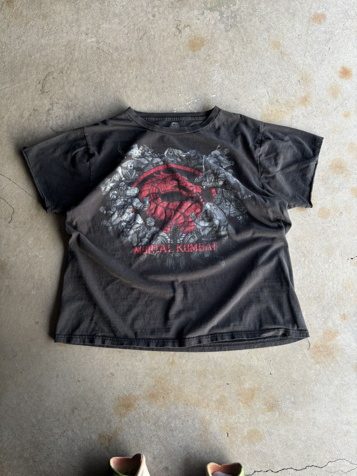 Other Crazy Faded Mortal Kombat Boxy Grunge Distressed Tee Hoodie, Sweatshirt | FlexRushtees.com