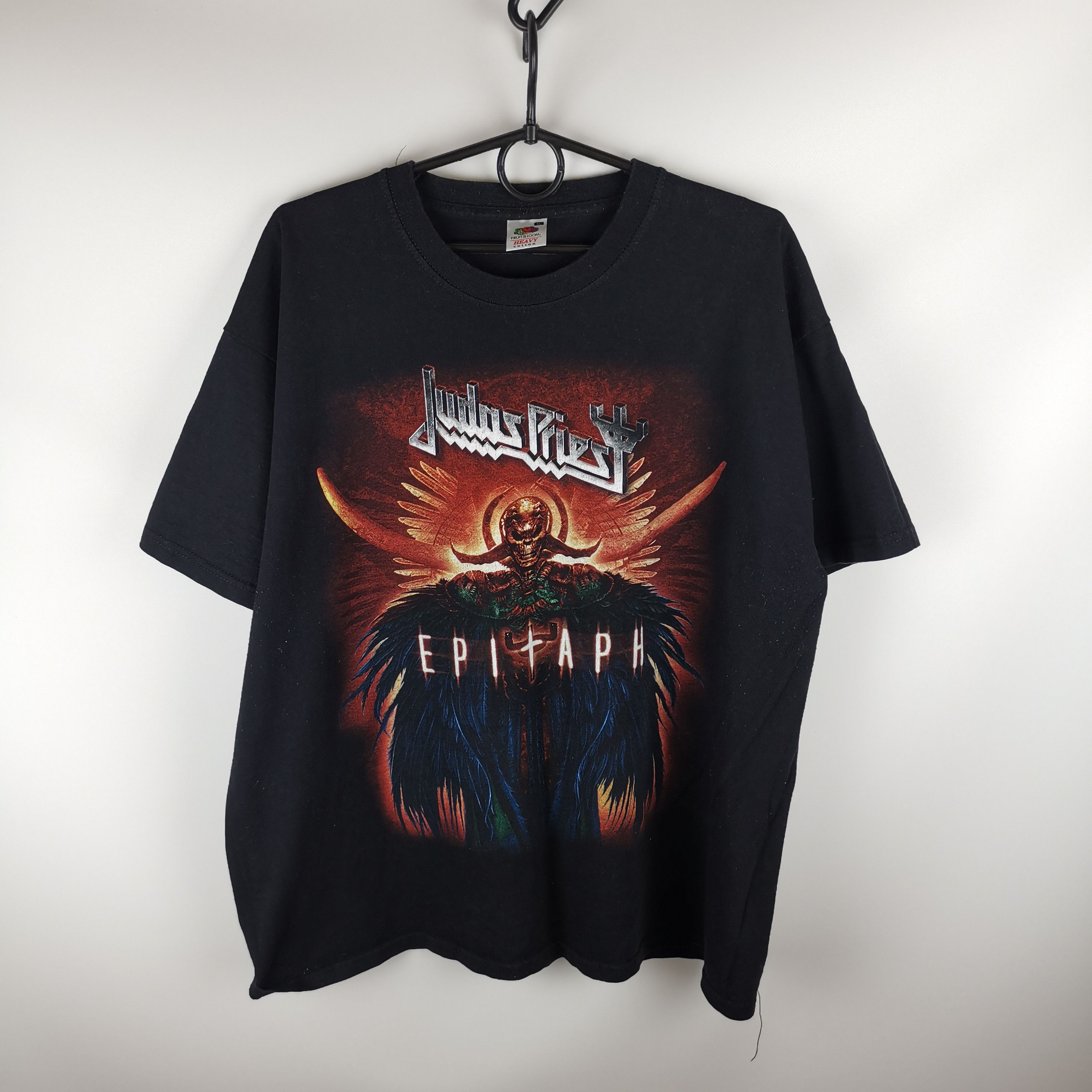 Judas Priest X Vintage Vintage Y2k Judas Priest Epitaph Fotl Black T Shirt Xl Hoodie, Sweatshirt | FlexRushtees.com