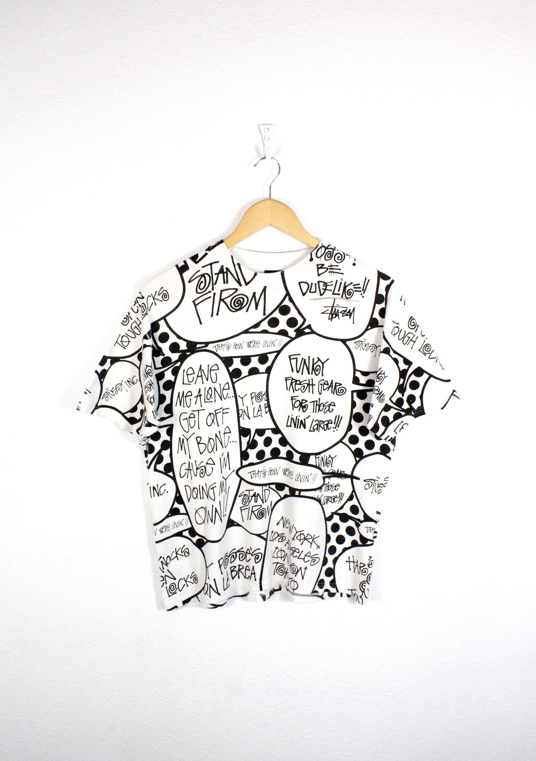 Stussy Ny All Over Printed Graphic Logo Funky Bubble Tee Hoodie, Sweatshirt | FlexRushtees.com