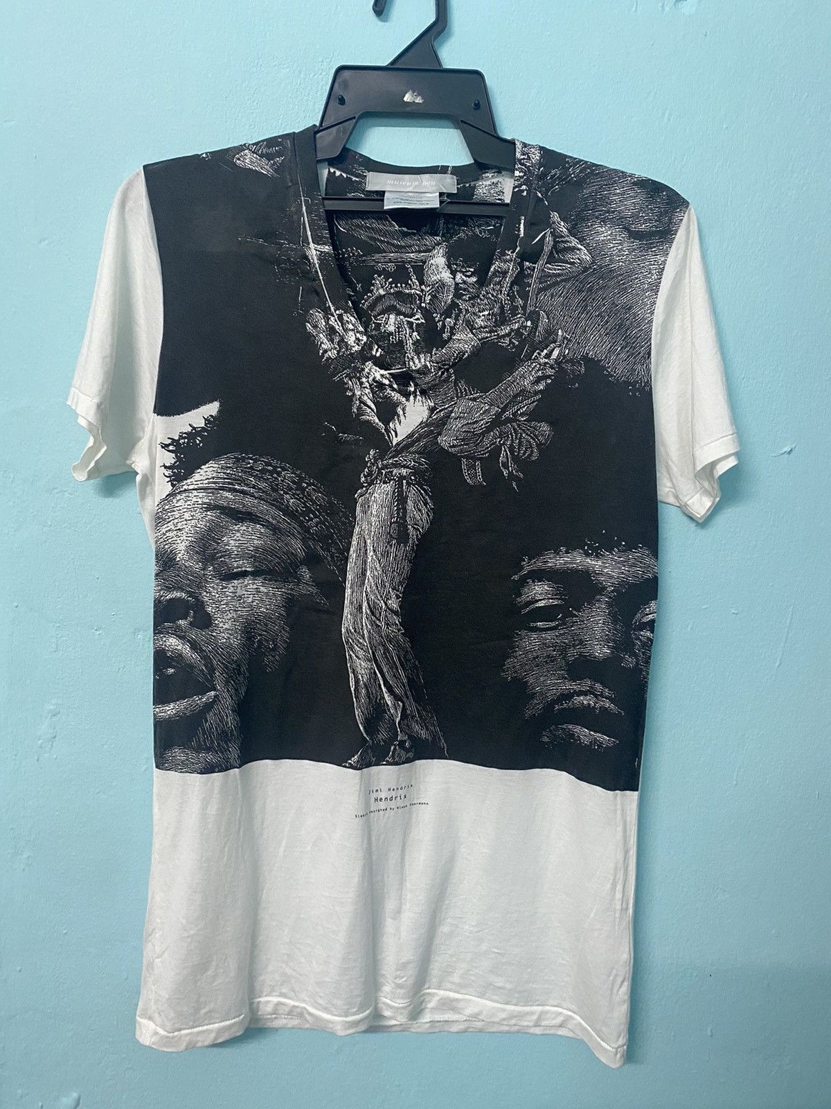 Japanese Brand Very Rare Museum Neu Jimi Hendrix Klaus Voormann V Neck Tee