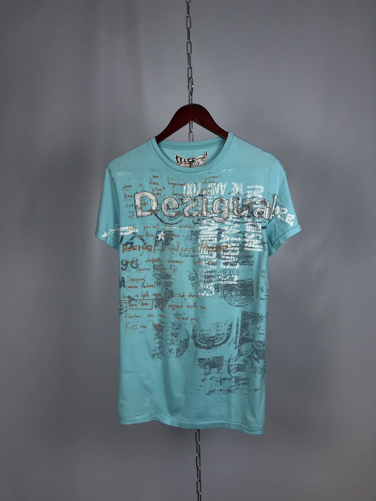 Desigual Designer T Shirt Streetwear Blue Hoodie, Sweatshirt | FlexRushtees.com