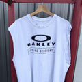 Vintage Y2k Oakley Sleeveless Tee Trashed Custom Avant Garde Hoodie, Sweatshirt | FlexRushtees.com