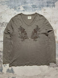 In The Attic 2000s G O A Style Patchwork Tribal Longsleeve Tee Undefined