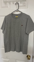 Bape Grey Silicone Logo Bape Tee M Hoodie, Sweatshirt | FlexRushtees.com