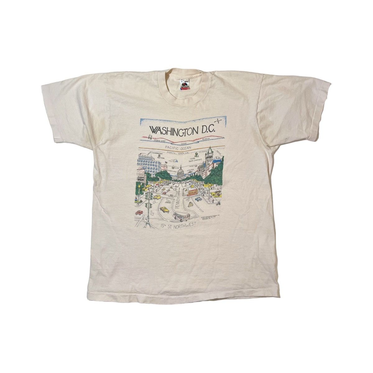 Vintage 90s Washington Dc Art Tee Hoodie, Sweatshirt | FlexRushtees.com
